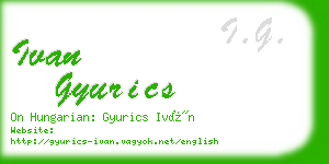 ivan gyurics business card